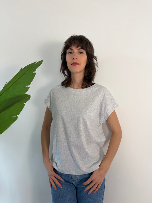 Maglia 100% cotone spalla scesa