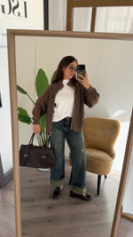 Jeans dritto lavaggio sabbia