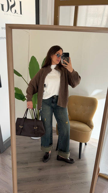 Jeans dritto lavaggio sabbia