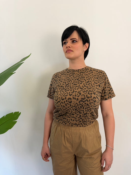 T-shirt leopardata
