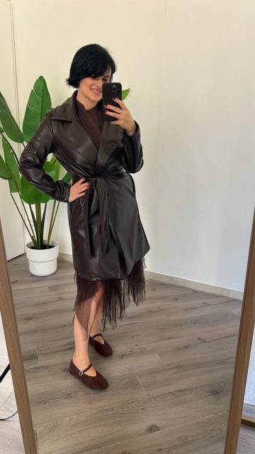 Trench simil pelle