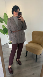 Giacca check cintura