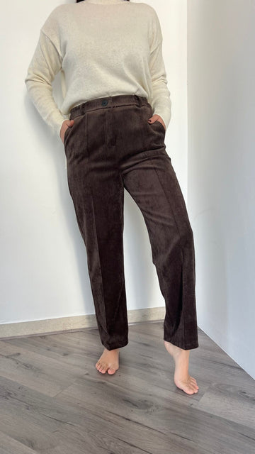 Pantalone lineare velluto