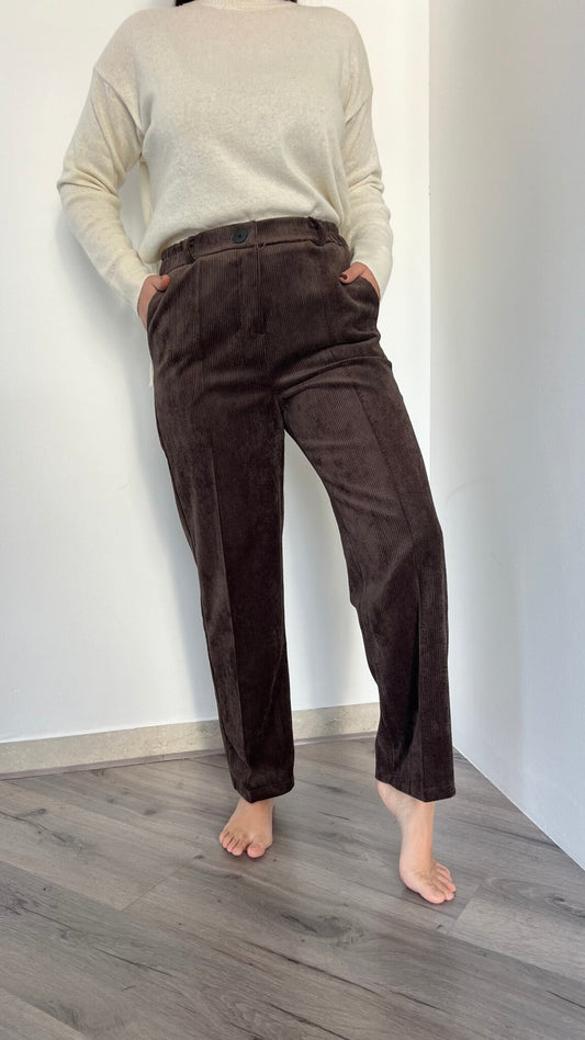 Pantalone lineare velluto