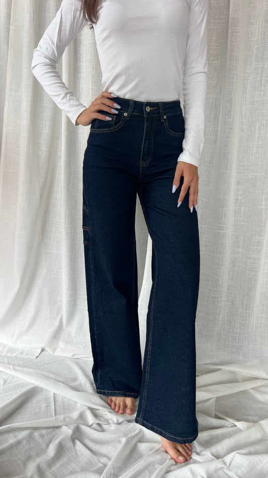 Jeans cargo wide leg