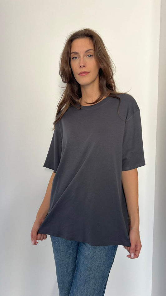 Maglietta 3/4 cotone spesso over