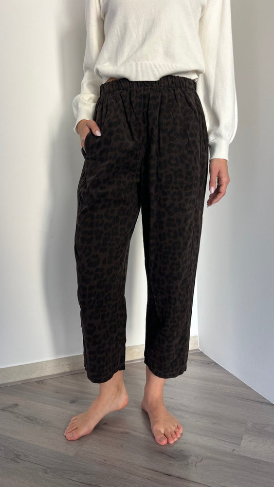 Jogger leopardato e velluto