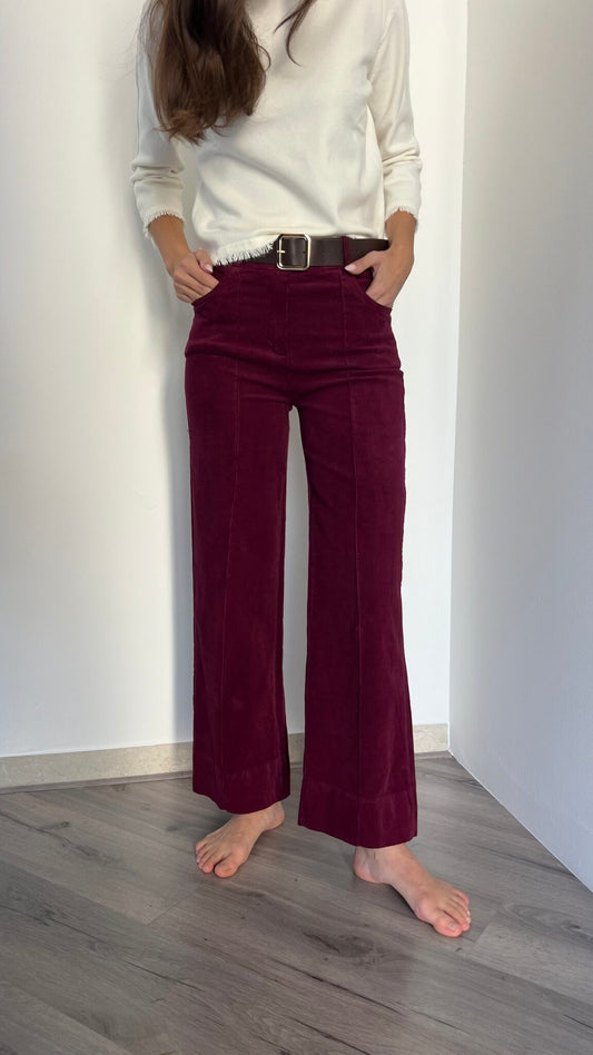 Pantalone dritto velluto