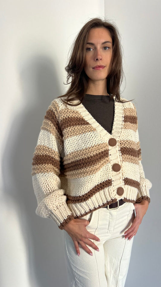 Cardigan a righe