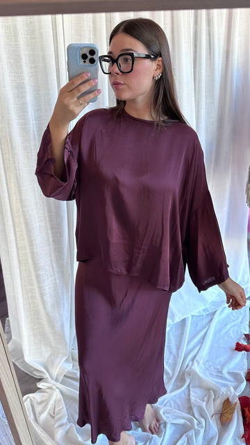 Blusa in satin