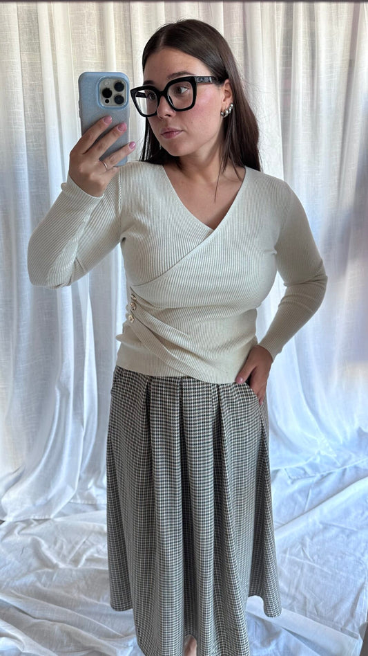 Maglioncino con arriccio laterale