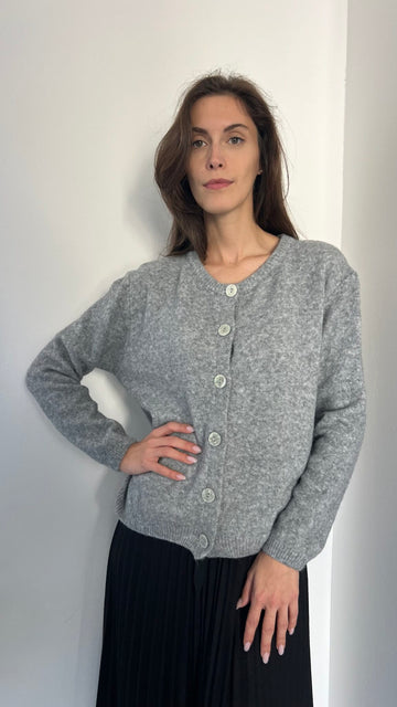 Cardigan caldo girocollo