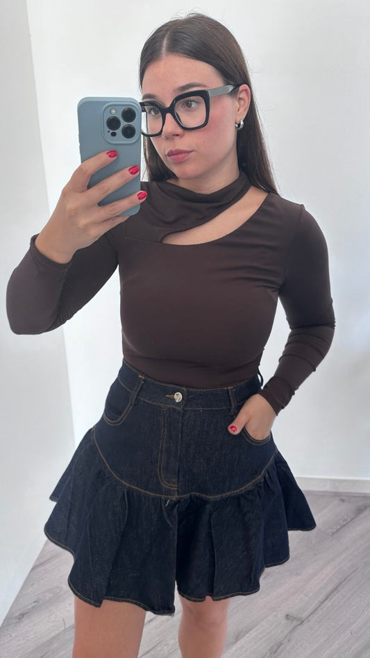 Body cut manica lunga