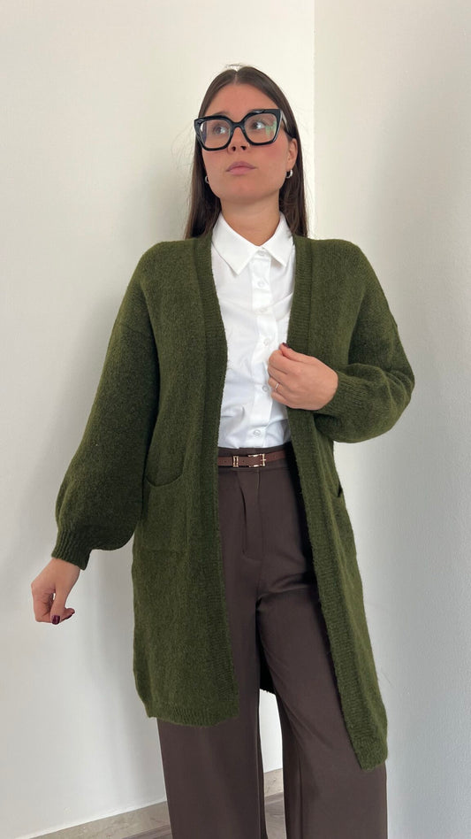 Maxi cardigan lungo