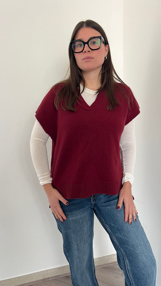 Gilet 100% lana morbida