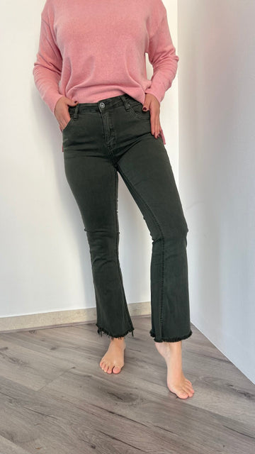 Jeans militare a trombetta
